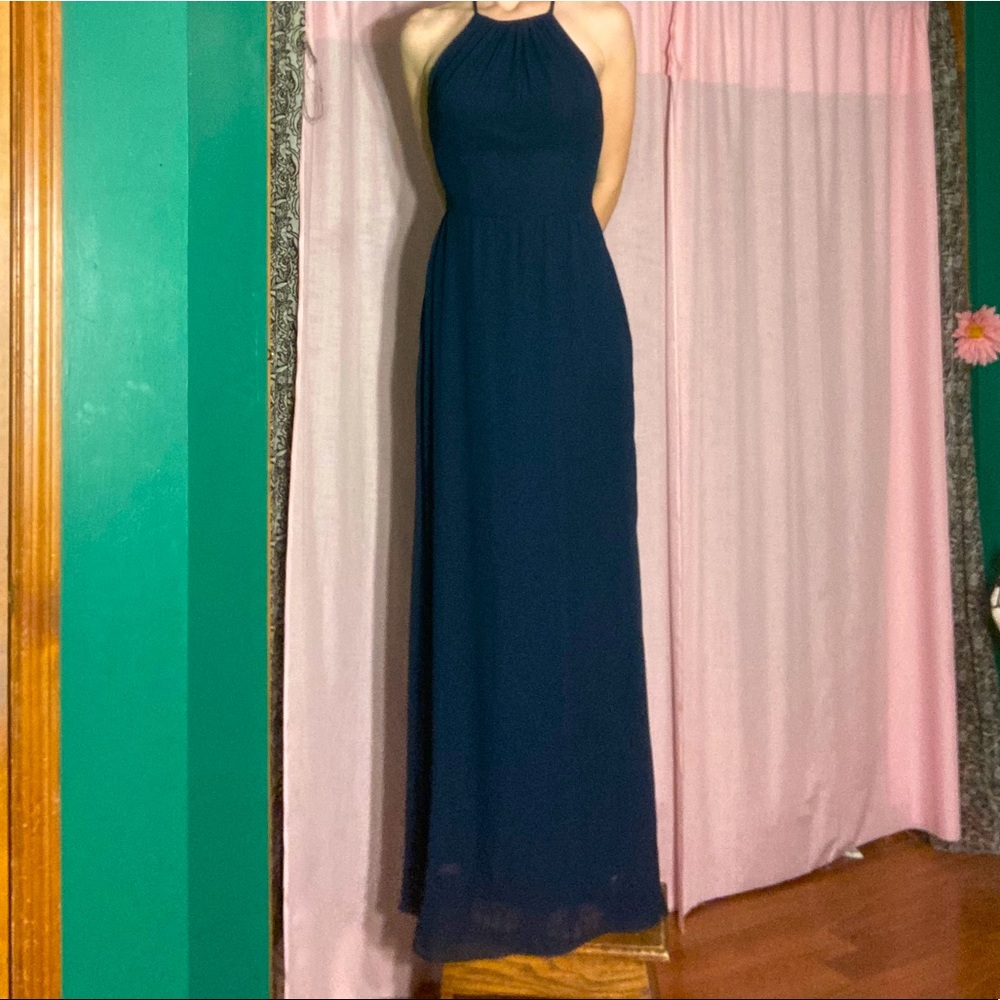 Navy Blue Maxi Dress (Bridesmaid dress)